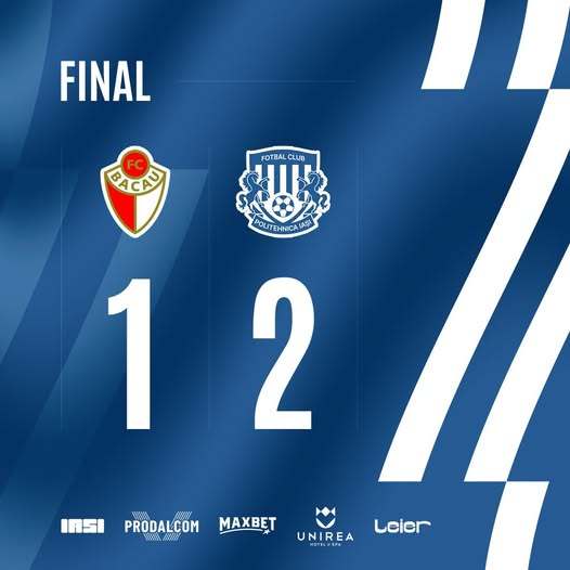 Poli Iaşi a învins FC Bacău, scor 2-1, în Liga 2