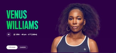 Tenis: Venus Williams a fost invitată, la 45 de ani, să participe la al 24-lea US Open din carieră