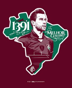 Record impresionant stabilit de portarul echipei Fluminense, Fabio: a disputat 1.391 de meciuri