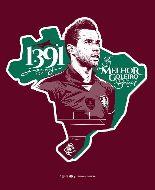 Record impresionant stabilit de portarul echipei Fluminense, Fabio: a disputat 1.391 de meciuri