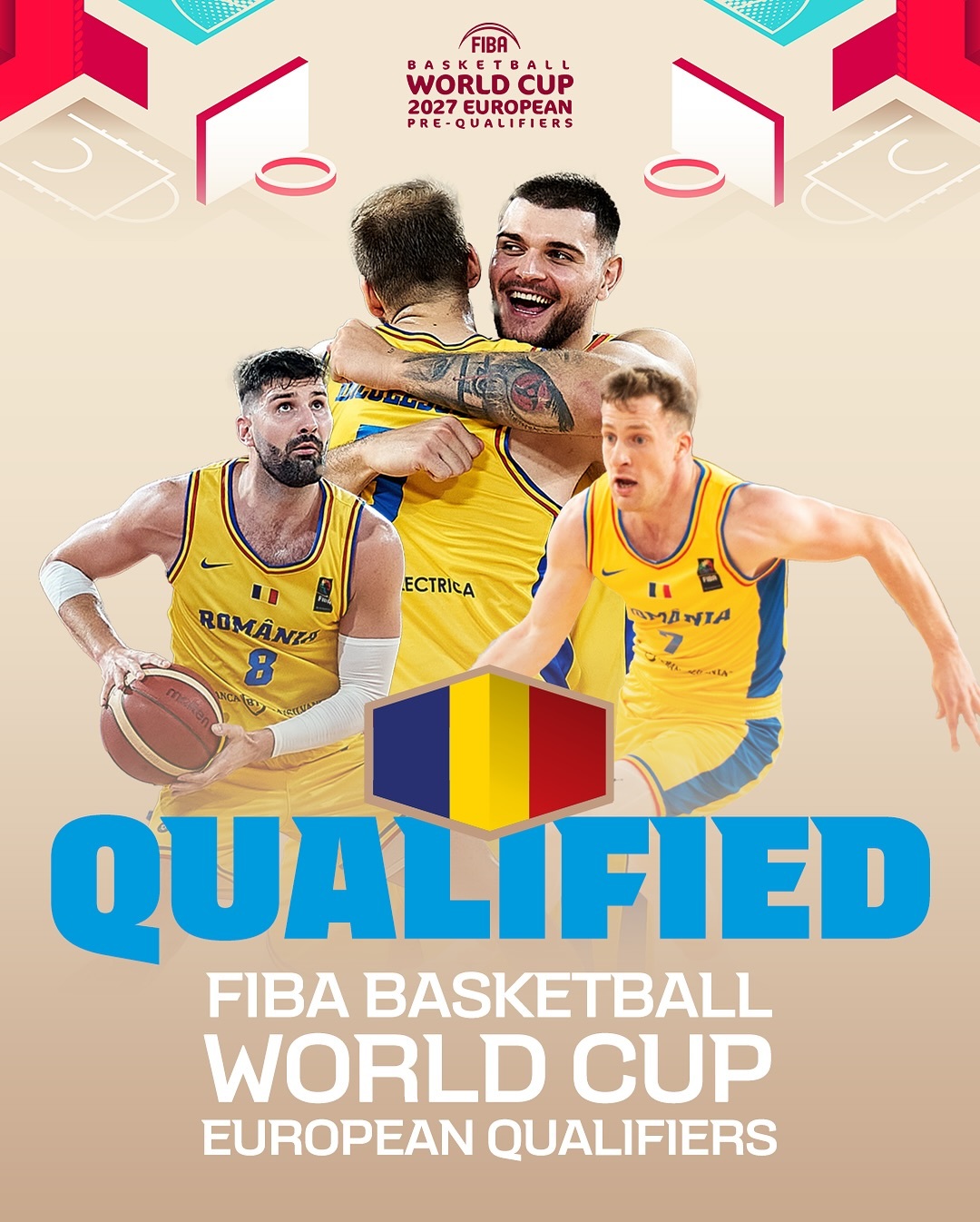 Baschet masculin: România va juca în grupa B a preliminariilor FIBA World Cup 2027, cu Grecia, Muntenegru şi Portugalia