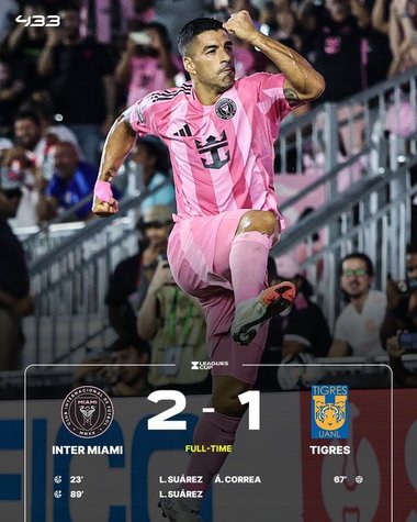 Inter Miami, fără Lionel Messi, s-a calificat în semifinalele Leagues Cup: Luis Suarez a marcat de două ori - VIDEO