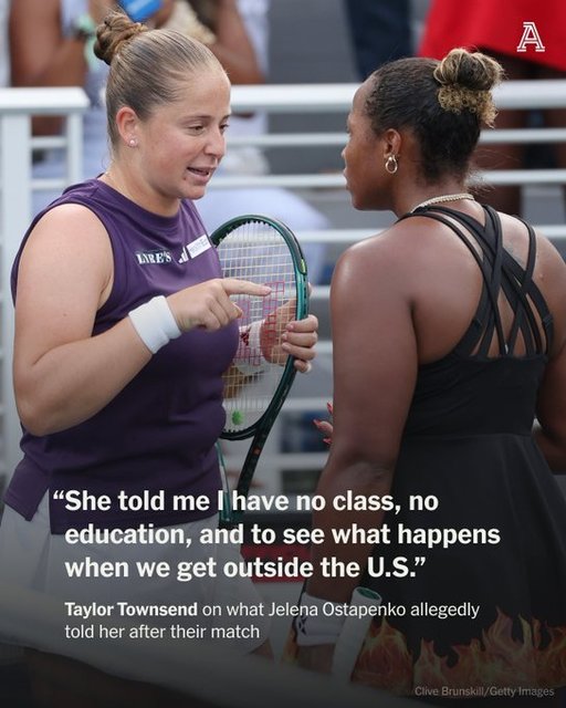 US Open: „Nu ai niciun pic de educaţie”, tensiune maximă între Taylor Townsend şi Jelena Ostapenko la finalul meciului din turul doi - VIDEO