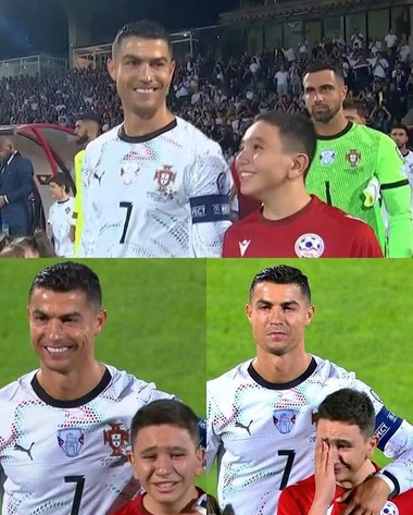 Cristiano Rolando, impresionat de copilul care l-a însoţit pe teren la meciul cu Armenia: Mi-am făcut un nou prieten - VIDEO