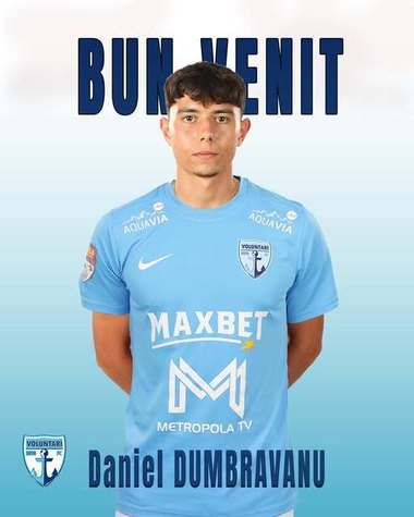 FC Voluntari l-a împrumutat pe fundaşul Daniel Dumbravanu de la CFR Cluj