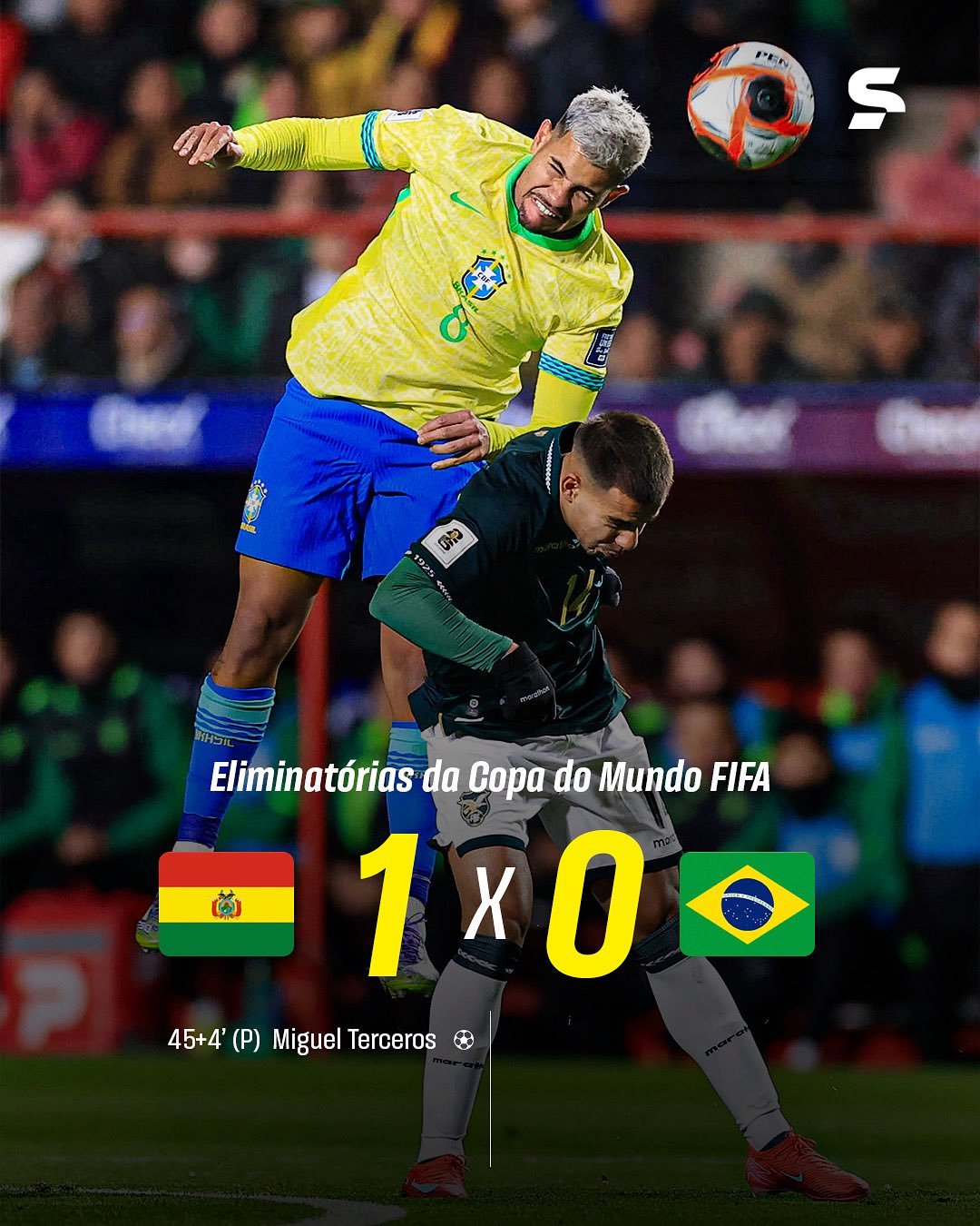 Bolivia s-a impus în faţa Braziliei şi s-a calificat la barajul pentru prezenţa la CM. Brazilienii acuză primirea ostilă de la La Paz şi arbitrajul