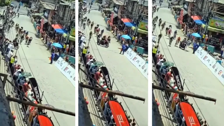 Ciclism: O motocicletă a poliţiei a lovit ciclişti care participau la Turul Venezuelei - VIDEO