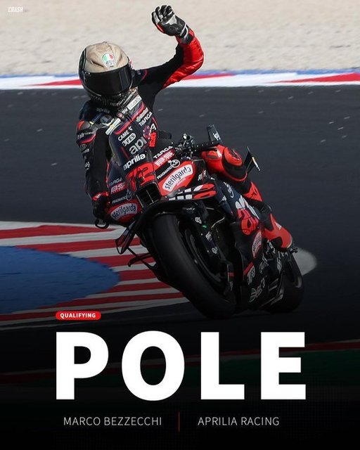 MotoGP: Italianul Marco Bezzecchi va pleca din pole position la Marele Premiu al statului San Marino