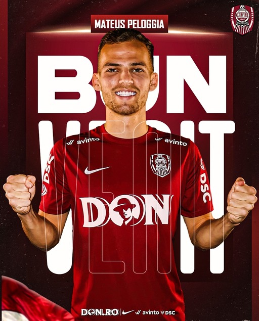 Superliga: CFR Cluj l-a achiziţionat pe mijlocaşul brazilian Mateus Peloggia