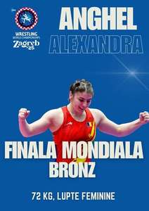 Lupte: Sportiva Alexandra Anghel va lupta pentru bronz la CM de la Zagreb