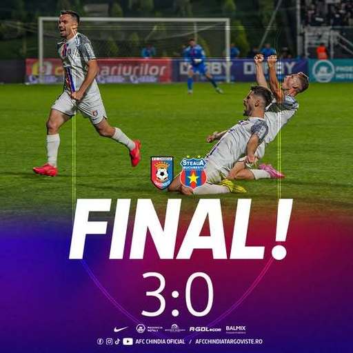 Liga 2: Chindia Târgovişte a învins Steaua, scor 3-0
