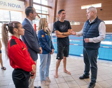 “Fii şi tu campion!”. Nadia Comăneci, David Popovici, Ionuţ Lupescu şi Mihaela Cambei, la lansarea programului dedicat promovării sportului în rândul copiilor şi tinerilor - VIDEO