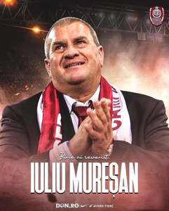 Superliga: Iuliu Mureşan revine în funcţia de preşedinte al CFR Cluj după 7 ani
