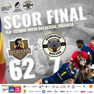Rugby: Romanian Wolves a pierdut confruntarea cu Castilla Y Leon Iberians, scor 7-62

