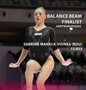Gimnastică: Sabrina Voinea a căzut de pe bârnă şi s-a clasat pe locul 7, la Campionatul Mondial din Indonezia