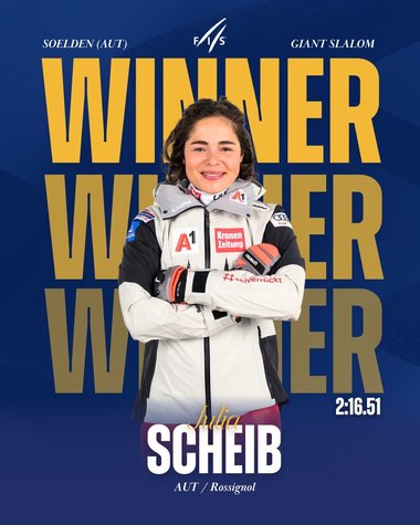 Schi alpin: Julia Scheib a câştigat slalomul uriaş la Sölden. Mikaela Shiffrin, în afara podiumului