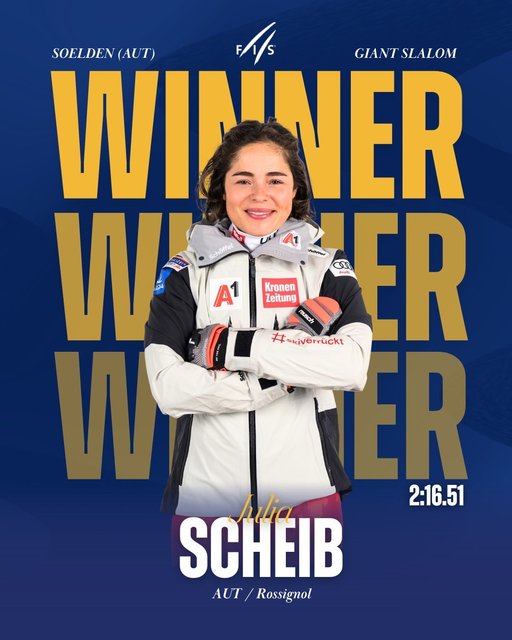Schi alpin: Julia Scheib a câştigat slalomul uriaş la Sölden. Mikaela Shiffrin, în afara podiumului