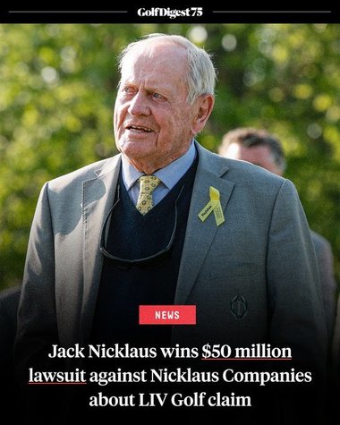 Golf: Fostul campion Jack Nicklaus a câştigat un proces în valoare de 50 de milioane de dolari