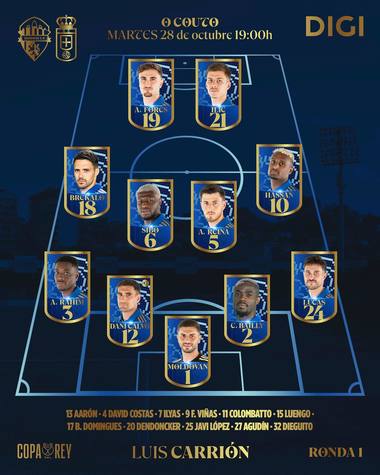 Formaţia Real Oviedo, cu portarul Horaţiu Moldovan integralist, a fost eliminată de o echipă din liga a treia în primul tur din Cupa Spaniei