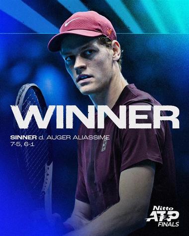 Jannik Sinner, debut cu victorie la Turneul Campionilor