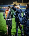 Mihai Popescu, aflat în perioada de recuperare după accidentarea gravă suferită în meciul cu Austria, i-a vizitat pe tricolori la Mogoşoaia - FOTO