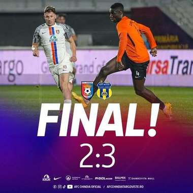Liga 2: Chindia Târgovişte - CS Afumaţi, scor 2-3