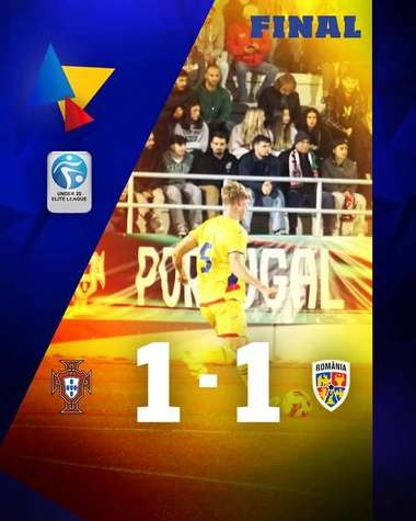 Naţionala U20 a României a încheiat la egalitate meciul contra Portugaliei, liderul neînvins din Elite League