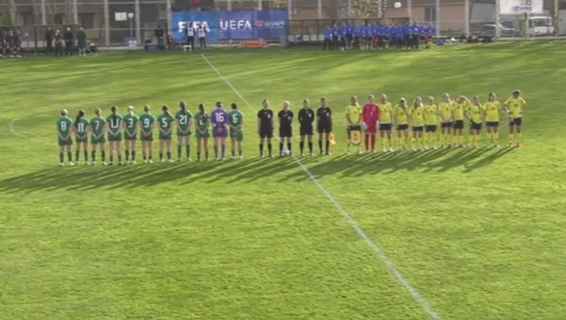 Naţionala feminină U19 a Irlandei, nevoită să cânte imnul a cappella la meciul cu Suedia, după o gafă a organizatorilor - VIDEO