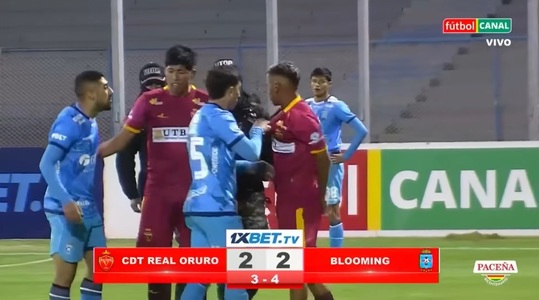 Fotbal: 17 cartonaşe roşii într-un meci din sferturile Cupei Boliviei