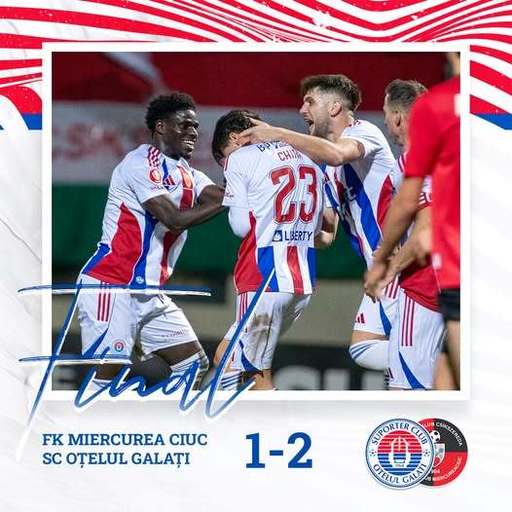 Cupa României: Oţelul a dispus de Csikszereda la ultima fază, scor 2-1