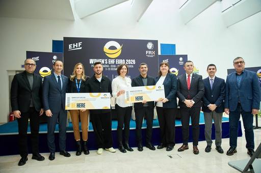 S-a lansat platforma de ticketing pentru Women’s EHF EURO 2026. Dani Coman şi Ciprian Marica au primit simbolic primele bilete pentru turneul european