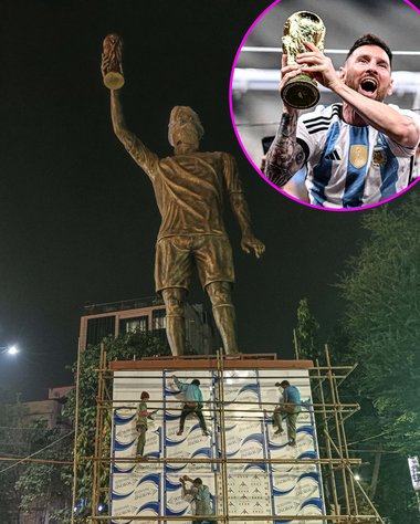 Fotbal: În India, fanii au ridicat o statuie imensă în onoarea lui Lionel Messi