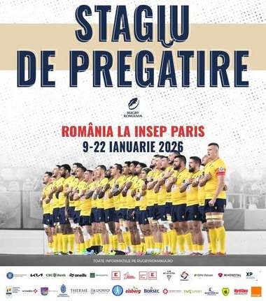 Rugby: Stejarii încep anul cu un stagiu de pregătire la INSEP Paris: 34 de jucători convocaţi