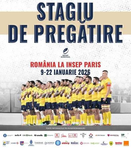 Rugby: Stejarii încep anul cu un stagiu de pregătire la INSEP Paris: 34 de jucători convocaţi