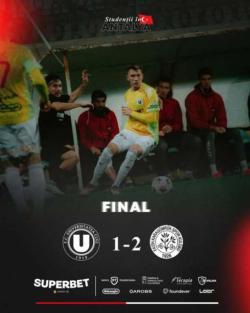 Superliga: Universitatea Cluj a pierdut meciul amical cu Fatih Karagümrük, scor 1-2