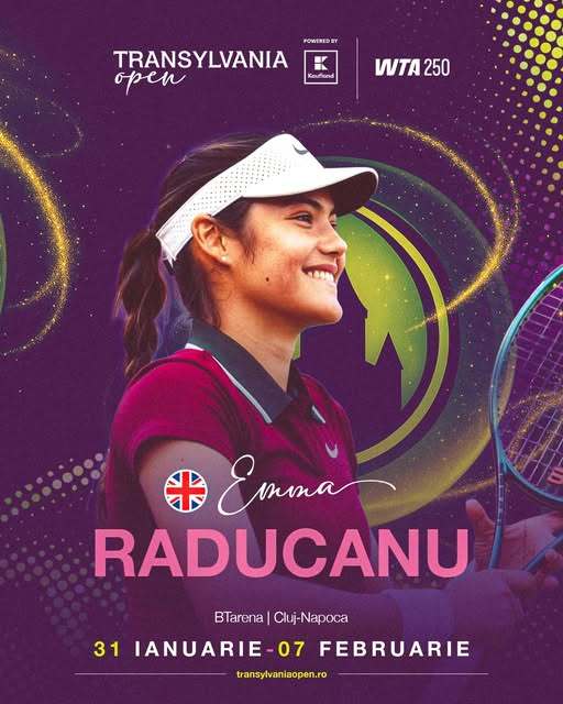 După cinci ani, Emma Răducanu revine la Transylvania Open 