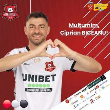 Superliga: Mijlocaşul Ciprian Biceanu pleacă de la FC Hermannstadt