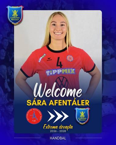 Handbal feminin: Extrema Sára Afentáler, contract pe două sezoane cu Corona Braşov