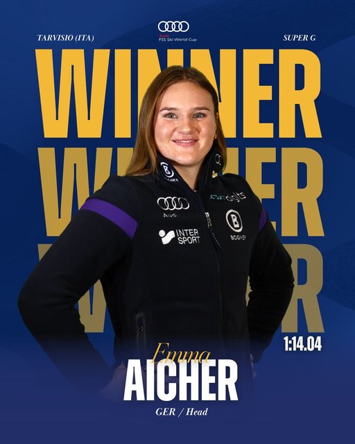 Schi alpin: Emma Aicher a câştigat proba de Super-G de la Tarvisio. Lindsey Vonn a fost pe locul 2