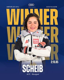 Schi alpin: Julia Scheib a câştigat slalomul uriaş de la Kronplatz / Mikaela Shiffrin a fost pe locul 4