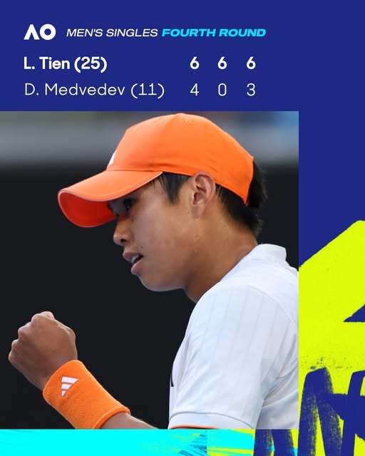 Australian Open: Rusul Daniil Medvedev, eliminat de americanul Learner Tien în optimi