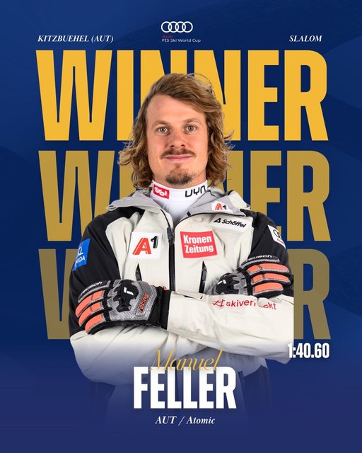 Schi alpin: Austriacul Manuel Feller a câştigat slalomul de la Kitzbühel