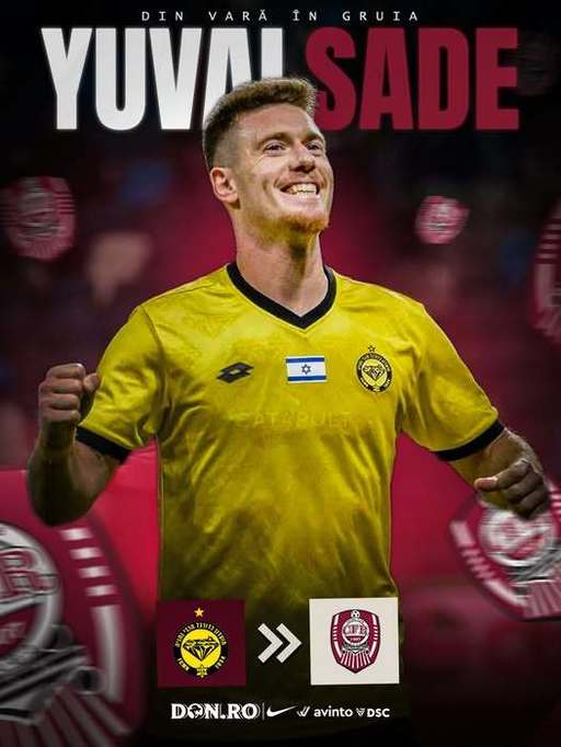 Superliga: Mijlocaşul Yuval Sade va juca la CFR Cluj din vară