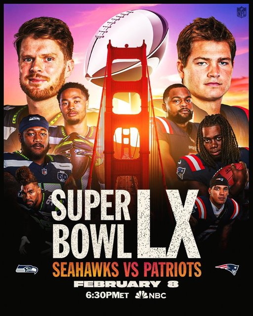 Super Bowl, finala Ligii Naţionale de Fotbal American, are loc duminică. New England Patriots înfruntă Seattle Seahawks pentru trofeul Vince Lombardi. Bad Bunny va susţine spectacolul de la pauză