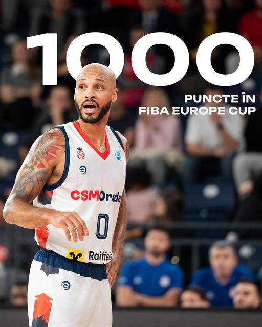 Baschet masculin: Kris Richard, de la CSM Oradea, devine cel mai bun marcator al FIBA Europe Cup, cu 1.000 de puncte marcate