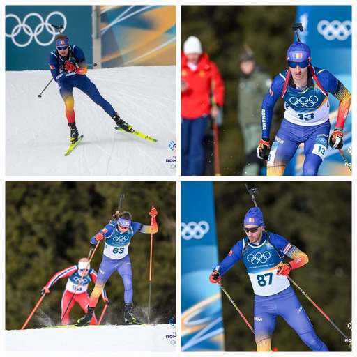 JO de iarnă: Echipa României a ocupat locul 20, ultimul, la ştafetă masculină 4 x 7,5 km la biatlon