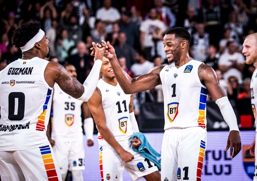 Baschet masculin: U BT Cluj, victorie entuziasmantă în deplasare cu Buducnost şi se califică în sferturile BKT EuroCup