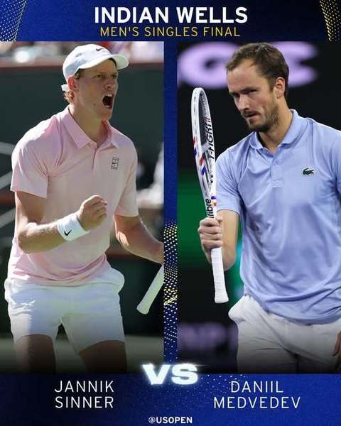 Jannik Sinner - Daniil Medvedev, finala de la Indian Wells. Rusul l-a eliminat pe Carlos Alcaraz