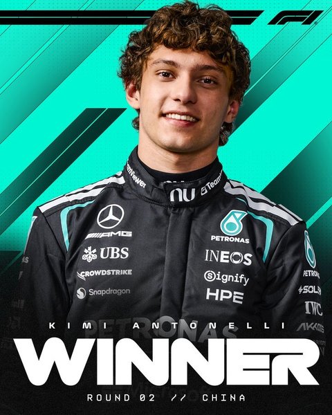 Formula 1: Kimi Antonelli a câştigat Marele Premiu al Chinei. Este prima victorie pentru tânărul pilot italian la un Grand Prix