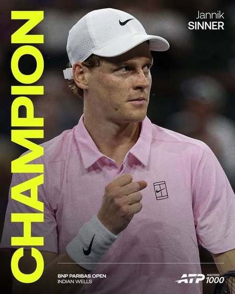 Jannik Sinner l-a învins pe Daniil Medvedev şi a câştigat Mastersul 1000 de la Indian Wells pentru prima dată în carieră
